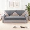 imageHVERSAILTEX Waterproof Couch Cover Plush Sofa Cover with Strap Soft Anti Slip Sofa Slipcovers for 4 Cushion Sofa Couch Protector Cover for Dogs Cats Kids36x96BeigeGrey