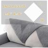imageHVERSAILTEX Waterproof Couch Cover Plush Sofa Cover with Strap Soft Anti Slip Sofa Slipcovers for 4 Cushion Sofa Couch Protector Cover for Dogs Cats Kids36x96BeigeGrey