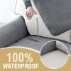 imageHVERSAILTEX Waterproof Couch Cover Plush Sofa Cover with Strap Soft Anti Slip Sofa Slipcovers for 4 Cushion Sofa Couch Protector Cover for Dogs Cats Kids36x96BeigeGrey