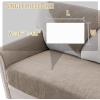 imageHVERSAILTEX Waterproof Couch Cover Plush Sofa Cover with Strap Soft Anti Slip Sofa Slipcovers for 4 Cushion Sofa Couch Protector Cover for Dogs Cats Kids36x96BeigeKhaki