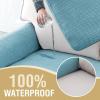 imageHVERSAILTEX Waterproof Couch Cover Plush Sofa Cover with Strap Soft Anti Slip Sofa Slipcovers for 4 Cushion Sofa Couch Protector Cover for Dogs Cats Kids36x96BeigeStoneblue