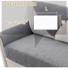 imageHVERSAILTEX Waterproof Couch Cover Plush Sofa Cover with Strap Soft Anti Slip Sofa Slipcovers for 4 Cushion Sofa Couch Protector Cover for Dogs Cats Kids36x96BeigeGrey