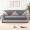 imageHVERSAILTEX Waterproof Couch Cover Plush Sofa Cover with Strap Soft Anti Slip Sofa Slipcovers for 4 Cushion Sofa Couch Protector Cover for Dogs Cats Kids36x96BeigeGrey
