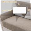 imageHVERSAILTEX Waterproof Couch Cover Plush Sofa Cover with Strap Soft Anti Slip Sofa Slipcovers for 4 Cushion Sofa Couch Protector Cover for Dogs Cats Kids36x96BeigeKhaki