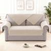 imageHVERSAILTEX Waterproof Couch Cover Plush Sofa Cover with Strap Soft Anti Slip Sofa Slipcovers for 4 Cushion Sofa Couch Protector Cover for Dogs Cats Kids36x96BeigeBeige