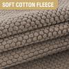 imageHVERSAILTEX Waterproof Couch Cover Plush Sofa Cover with Strap Soft Anti Slip Sofa Slipcovers for 4 Cushion Sofa Couch Protector Cover for Dogs Cats Kids36x96BeigeKhaki