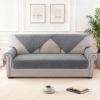 imageHVERSAILTEX Waterproof Couch Cover Plush Sofa Cover with Strap Soft Anti Slip Sofa Slipcovers for 4 Cushion Sofa Couch Protector Cover for Dogs Cats Kids36x96BeigeGrey