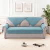 imageHVERSAILTEX Waterproof Couch Cover Plush Sofa Cover with Strap Soft Anti Slip Sofa Slipcovers for 4 Cushion Sofa Couch Protector Cover for Dogs Cats Kids36x96BeigeStoneblue