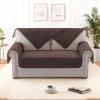 imageHVERSAILTEX Waterproof Couch Cover Plush Sofa Cover with Strap Soft Anti Slip Sofa Slipcovers for 4 Cushion Sofa Couch Protector Cover for Dogs Cats Kids36x96BeigeBrown