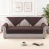 imageHVERSAILTEX Waterproof Couch Cover Plush Sofa Cover with Strap Soft Anti Slip Sofa Slipcovers for 4 Cushion Sofa Couch Protector Cover for Dogs Cats Kids36x96BeigeBrown