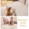 imageHVERSAILTEX Non Slip Pet Couch Cover Chenille Dog Bed Protector Thick Soft Sofa Slipcover Pet Friendly Washable Couch Cushion Covers for Pets 68quot x 82quot TaupeOatmeal