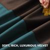imageHVERSAILTEX Velvet Patchwork Curtains Thermal Insulated Soundproof Room Darkening Drapes Rod Pocket Window Treatment Panels for Living Room Bedroom2 PanelsBrownMustard52quot W x 84quot LTealBrown