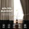 imageHVERSAILTEX Velvet Patchwork Curtains Thermal Insulated Soundproof Room Darkening Drapes Rod Pocket Window Treatment Panels for Living Room Bedroom2 PanelsBrownMustard52quot W x 84quot LOatmealBlack