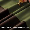 imageHVERSAILTEX Velvet Patchwork Curtains Thermal Insulated Soundproof Room Darkening Drapes Rod Pocket Window Treatment Panels for Living Room Bedroom2 PanelsBrownMustard52quot W x 84quot LBrownSage
