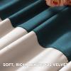 imageHVERSAILTEX Velvet Patchwork Curtains Thermal Insulated Soundproof Room Darkening Drapes Rod Pocket Window Treatment Panels for Living Room Bedroom2 PanelsBrownMustard52quot W x 84quot LOff WhiteTeal