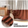 imageHVERSAILTEX Velvet Patchwork Curtains Thermal Insulated Soundproof Room Darkening Drapes Rod Pocket Window Treatment Panels for Living Room Bedroom2 PanelsBrownMustard52quot W x 84quot LOatmealRust
