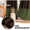 imageHVERSAILTEX Velvet Patchwork Curtains Thermal Insulated Soundproof Room Darkening Drapes Rod Pocket Window Treatment Panels for Living Room Bedroom2 PanelsBrownMustard52quot W x 84quot LBrownSage