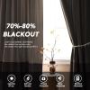 imageHVERSAILTEX Velvet Patchwork Curtains Thermal Insulated Soundproof Room Darkening Drapes Rod Pocket Window Treatment Panels for Living Room Bedroom2 PanelsBrownMustard52quot W x 84quot LTaupeBrown
