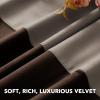 imageHVERSAILTEX Velvet Patchwork Curtains Thermal Insulated Soundproof Room Darkening Drapes Rod Pocket Window Treatment Panels for Living Room Bedroom2 PanelsBrownMustard52quot W x 84quot LBrownTaupe