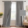 imageHVERSAILTEX 100 Blackout Curtains Back Tab Full Light Blocking Curtain Draperies with Gray Coating Thermal Insulated Window Treatment Set of 2 Panels 52quot W x 84quot L SageDove