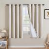 imageHVERSAILTEX Polyester Blackout Curtains 96 Inches Long 100 Absolutely Blackout Elegant Curtains for Bedroom Thermal Insulated Linen Drapes Grommet Curtains with White Liner 2 Panels NaturalHeathered Natural