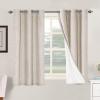 imageHVERSAILTEX Polyester Blackout Curtains 96 Inches Long 100 Absolutely Blackout Elegant Curtains for Bedroom Thermal Insulated Linen Drapes Grommet Curtains with White Liner 2 Panels NaturalNatural