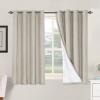 imageHVERSAILTEX Polyester Blackout Curtains 96 Inches Long 100 Absolutely Blackout Elegant Curtains for Bedroom Thermal Insulated Linen Drapes Grommet Curtains with White Liner 2 Panels NaturalCobblestone