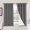imageHVERSAILTEX Polyester Blackout Curtains 96 Inches Long 100 Absolutely Blackout Elegant Curtains for Bedroom Thermal Insulated Linen Drapes Grommet Curtains with White Liner 2 Panels NaturalGrey