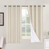 imageHVERSAILTEX Polyester Blackout Curtains 96 Inches Long 100 Absolutely Blackout Elegant Curtains for Bedroom Thermal Insulated Linen Drapes Grommet Curtains with White Liner 2 Panels NaturalBleached Sand
