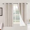 imageHVERSAILTEX Polyester Blackout Curtains 96 Inches Long 100 Absolutely Blackout Elegant Curtains for Bedroom Thermal Insulated Linen Drapes Grommet Curtains with White Liner 2 Panels NaturalNatural