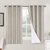 imageHVERSAILTEX Polyester Blackout Curtains 96 Inches Long 100 Absolutely Blackout Elegant Curtains for Bedroom Thermal Insulated Linen Drapes Grommet Curtains with White Liner 2 Panels NaturalStone