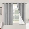 imageHVERSAILTEX Polyester Blackout Curtains 96 Inches Long 100 Absolutely Blackout Elegant Curtains for Bedroom Thermal Insulated Linen Drapes Grommet Curtains with White Liner 2 Panels NaturalDove Gray