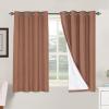 imageHVERSAILTEX Polyester Blackout Curtains 96 Inches Long 100 Absolutely Blackout Elegant Curtains for Bedroom Thermal Insulated Linen Drapes Grommet Curtains with White Liner 2 Panels NaturalWashed Spice
