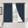 imageHVERSAILTEX Polyester Blackout Curtains 96 Inches Long 100 Absolutely Blackout Elegant Curtains for Bedroom Thermal Insulated Linen Drapes Grommet Curtains with White Liner 2 Panels NaturalNavy