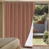 imageHVERSAILTEX Polyester Blackout Curtains 96 Inches Long 100 Absolutely Blackout Elegant Curtains for Bedroom Thermal Insulated Linen Drapes Grommet Curtains with White Liner 2 Panels NaturalWashed Spice