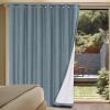 imageHVERSAILTEX Polyester Blackout Curtains 96 Inches Long 100 Absolutely Blackout Elegant Curtains for Bedroom Thermal Insulated Linen Drapes Grommet Curtains with White Liner 2 Panels NaturalStone Blue