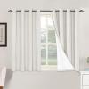 imageHVERSAILTEX Polyester Blackout Curtains 96 Inches Long 100 Absolutely Blackout Elegant Curtains for Bedroom Thermal Insulated Linen Drapes Grommet Curtains with White Liner 2 Panels NaturalIvory