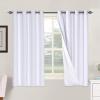 imageHVERSAILTEX Polyester Blackout Curtains 96 Inches Long 100 Absolutely Blackout Elegant Curtains for Bedroom Thermal Insulated Linen Drapes Grommet Curtains with White Liner 2 Panels NaturalBright White