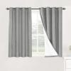 imageHVERSAILTEX Polyester Blackout Curtains 96 Inches Long 100 Absolutely Blackout Elegant Curtains for Bedroom Thermal Insulated Linen Drapes Grommet Curtains with White Liner 2 Panels NaturalDove Gray