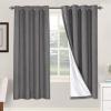 imageHVERSAILTEX Polyester Blackout Curtains 96 Inches Long 100 Absolutely Blackout Elegant Curtains for Bedroom Thermal Insulated Linen Drapes Grommet Curtains with White Liner 2 Panels NaturalGrey