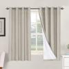 imageHVERSAILTEX Polyester Blackout Curtains 96 Inches Long 100 Absolutely Blackout Elegant Curtains for Bedroom Thermal Insulated Linen Drapes Grommet Curtains with White Liner 2 Panels NaturalCobblestone
