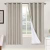 imageHVERSAILTEX Polyester Blackout Curtains 96 Inches Long 100 Absolutely Blackout Elegant Curtains for Bedroom Thermal Insulated Linen Drapes Grommet Curtains with White Liner 2 Panels NaturalStone