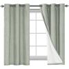 imageHVERSAILTEX Polyester Blackout Curtains 96 Inches Long 100 Absolutely Blackout Elegant Curtains for Bedroom Thermal Insulated Linen Drapes Grommet Curtains with White Liner 2 Panels NaturalSage