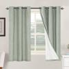 imageHVERSAILTEX Polyester Blackout Curtains 96 Inches Long 100 Absolutely Blackout Elegant Curtains for Bedroom Thermal Insulated Linen Drapes Grommet Curtains with White Liner 2 Panels NaturalSage