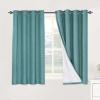 imageHVERSAILTEX Polyester Blackout Curtains 96 Inches Long 100 Absolutely Blackout Elegant Curtains for Bedroom Thermal Insulated Linen Drapes Grommet Curtains with White Liner 2 Panels NaturalTeal