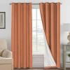 imageHVERSAILTEX Polyester Blackout Curtains 96 Inches Long 100 Absolutely Blackout Elegant Curtains for Bedroom Thermal Insulated Linen Drapes Grommet Curtains with White Liner 2 Panels NaturalOrange