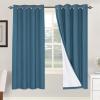 imageHVERSAILTEX Polyester Blackout Curtains 96 Inches Long 100 Absolutely Blackout Elegant Curtains for Bedroom Thermal Insulated Linen Drapes Grommet Curtains with White Liner 2 Panels NaturalBlue Sapphire