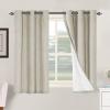 imageHVERSAILTEX Polyester Blackout Curtains 96 Inches Long 100 Absolutely Blackout Elegant Curtains for Bedroom Thermal Insulated Linen Drapes Grommet Curtains with White Liner 2 Panels NaturalCobblestone