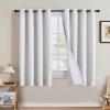 imageHVERSAILTEX Polyester Blackout Curtains 96 Inches Long 100 Absolutely Blackout Elegant Curtains for Bedroom Thermal Insulated Linen Drapes Grommet Curtains with White Liner 2 Panels NaturalHeathered White