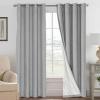 imageHVERSAILTEX Polyester Blackout Curtains 96 Inches Long 100 Absolutely Blackout Elegant Curtains for Bedroom Thermal Insulated Linen Drapes Grommet Curtains with White Liner 2 Panels NaturalDove Gray